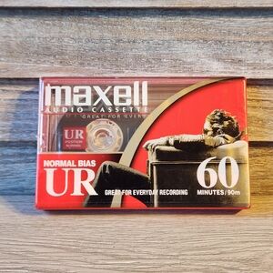 New Factory Sealed Maxell UR60 Normal Bias Audio Cassette Tape Everyday Recordin
